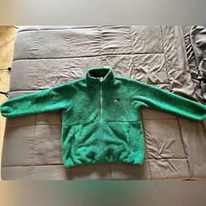 Aviator nation green teddy half zip